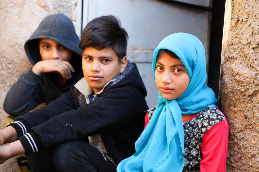 Nazanin is one of the students benefitting from WFP and UNHCR’s assistance in Saveh Settlement where she lives with her family. Photo: WFP / Neda Mobarra